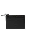 Porte cartes/monnaie en cuir lisse