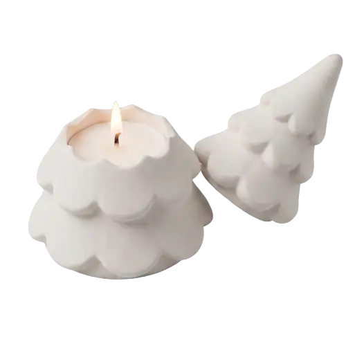 Bougie sapin en pot rechargeable